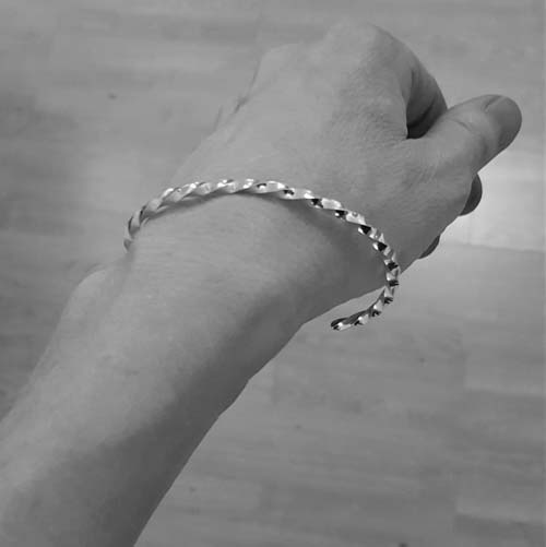 Twisted silver bracelet - 3