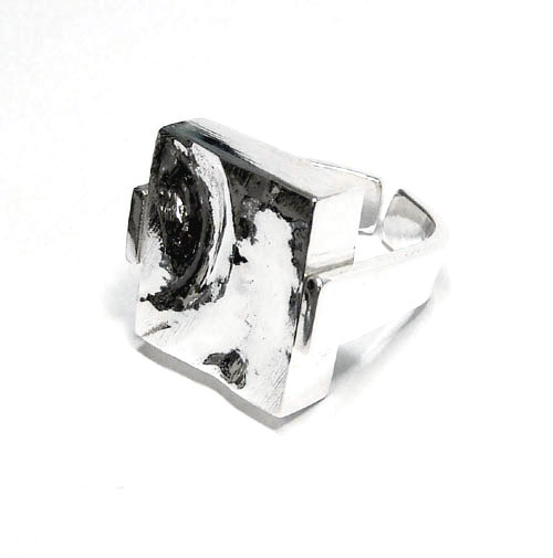 Chunky silver ring - 2