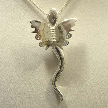 Butterfly snake pendant