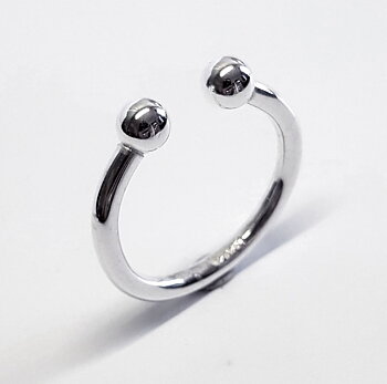 Silver ball ring
