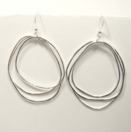 Earring hammered loops - 2