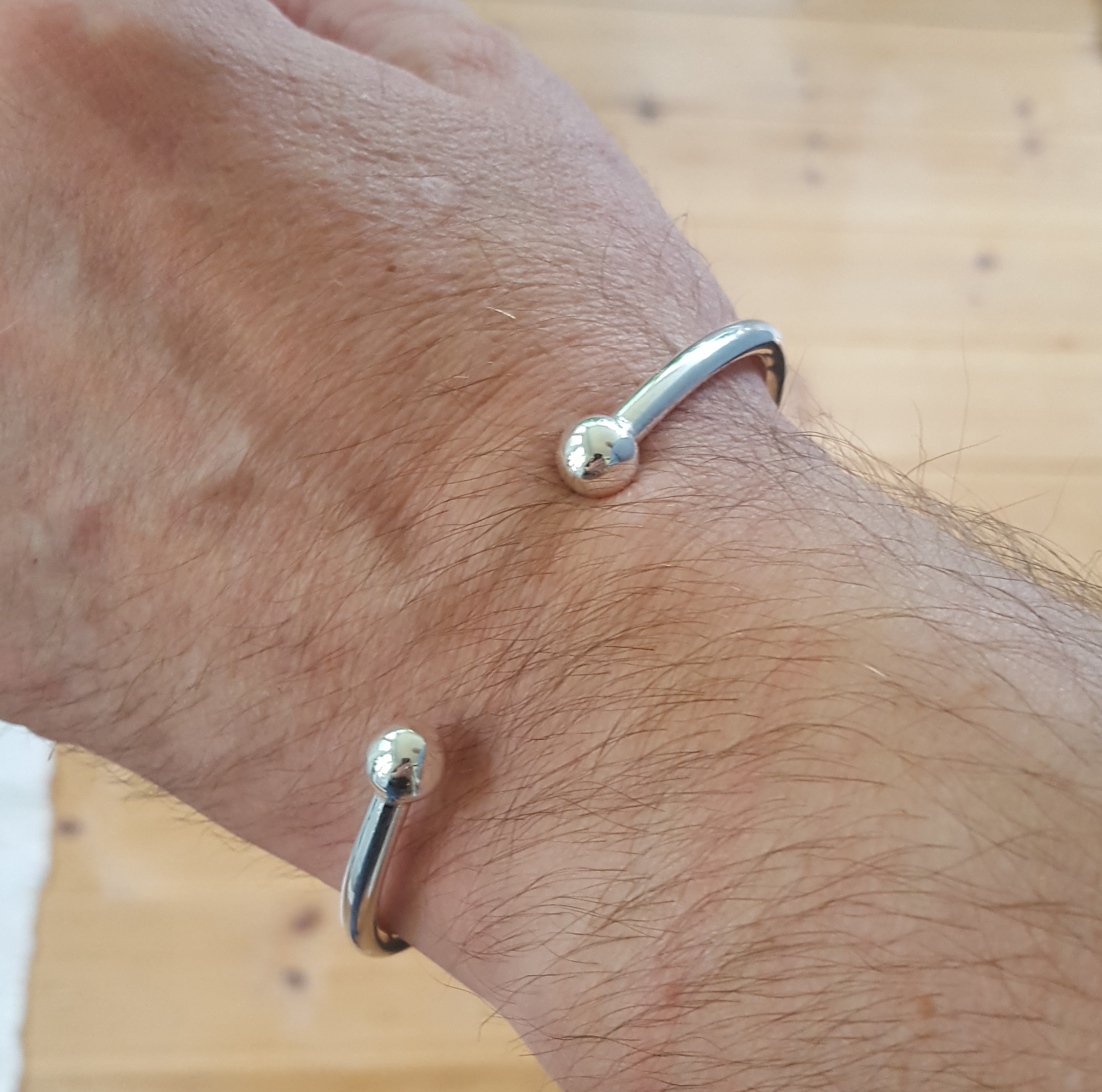 Silver ball bracelet - 2