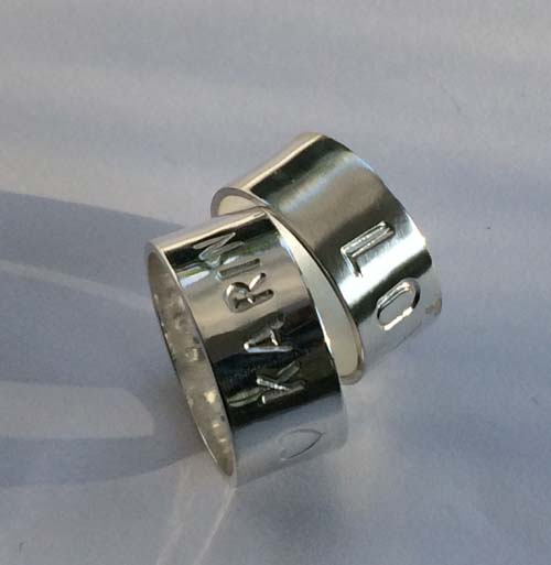Ring with text