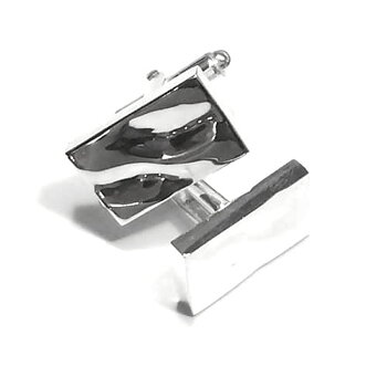 Manschettknappar silver "wave"