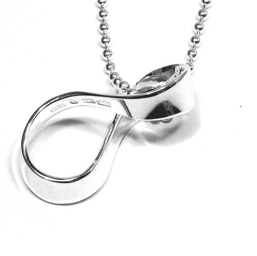 Silver pendant Eternity band - 3
