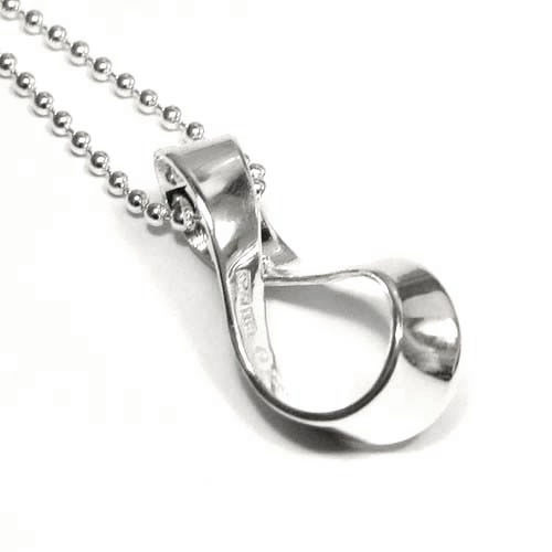 Silver pendant Eternity band