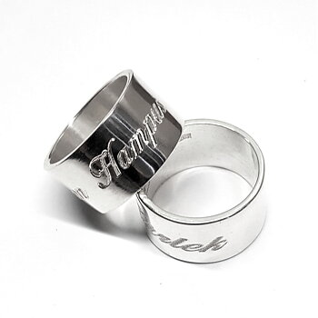  silver ring name ring engraved