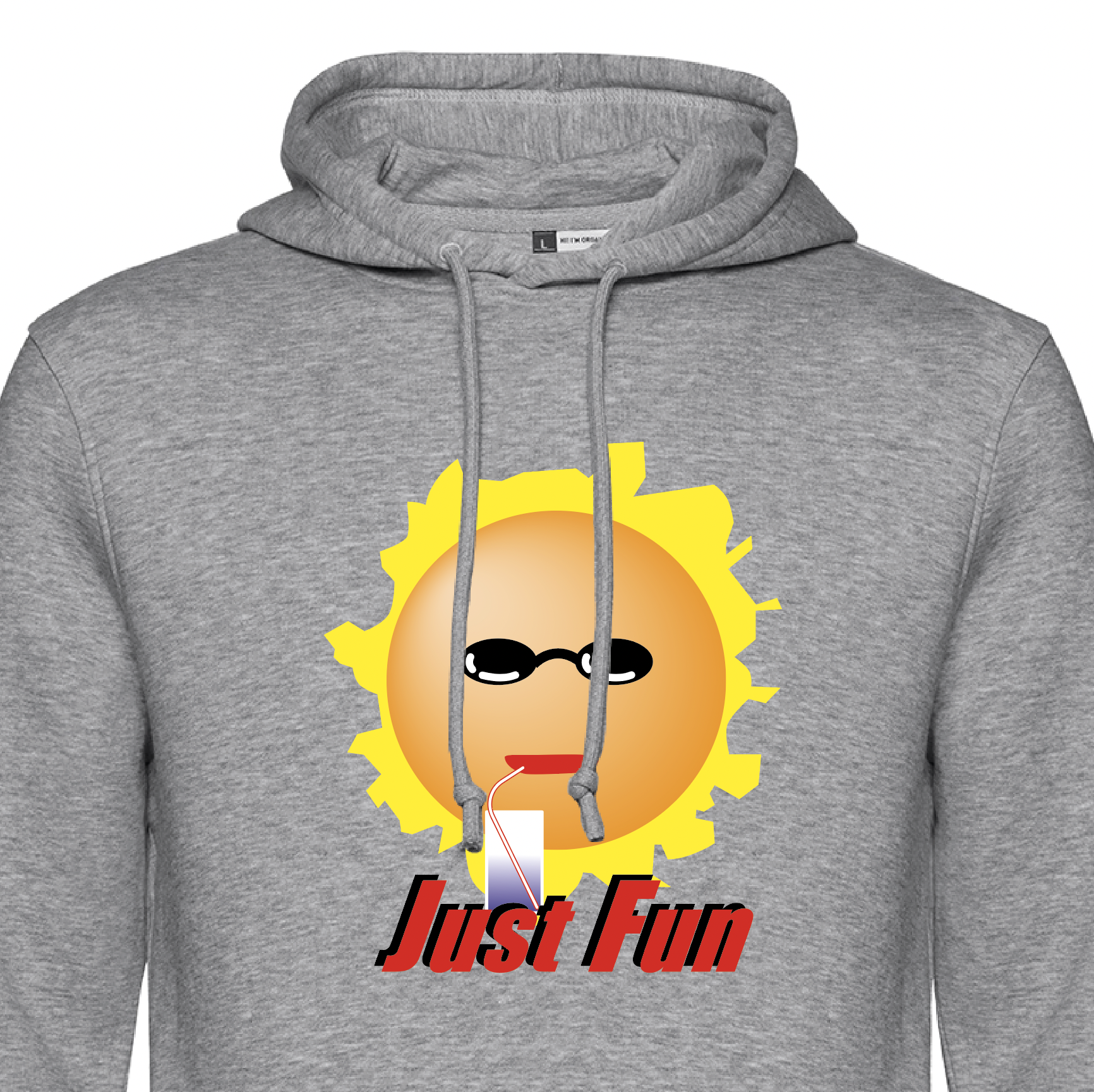 JUST FUN Hoodie grå Eko - 2