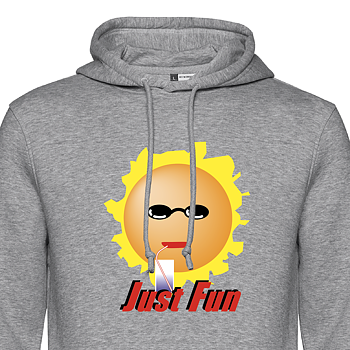 JUST FUN Hoodie grå Eko