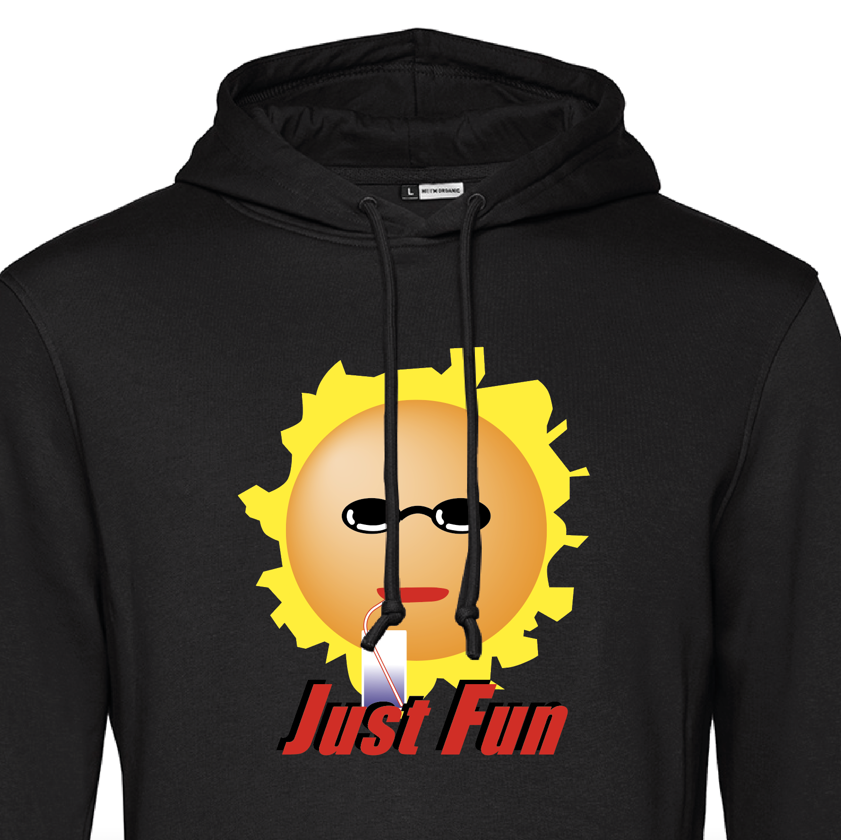 JUST FUN Hoodie svart Eko - 2