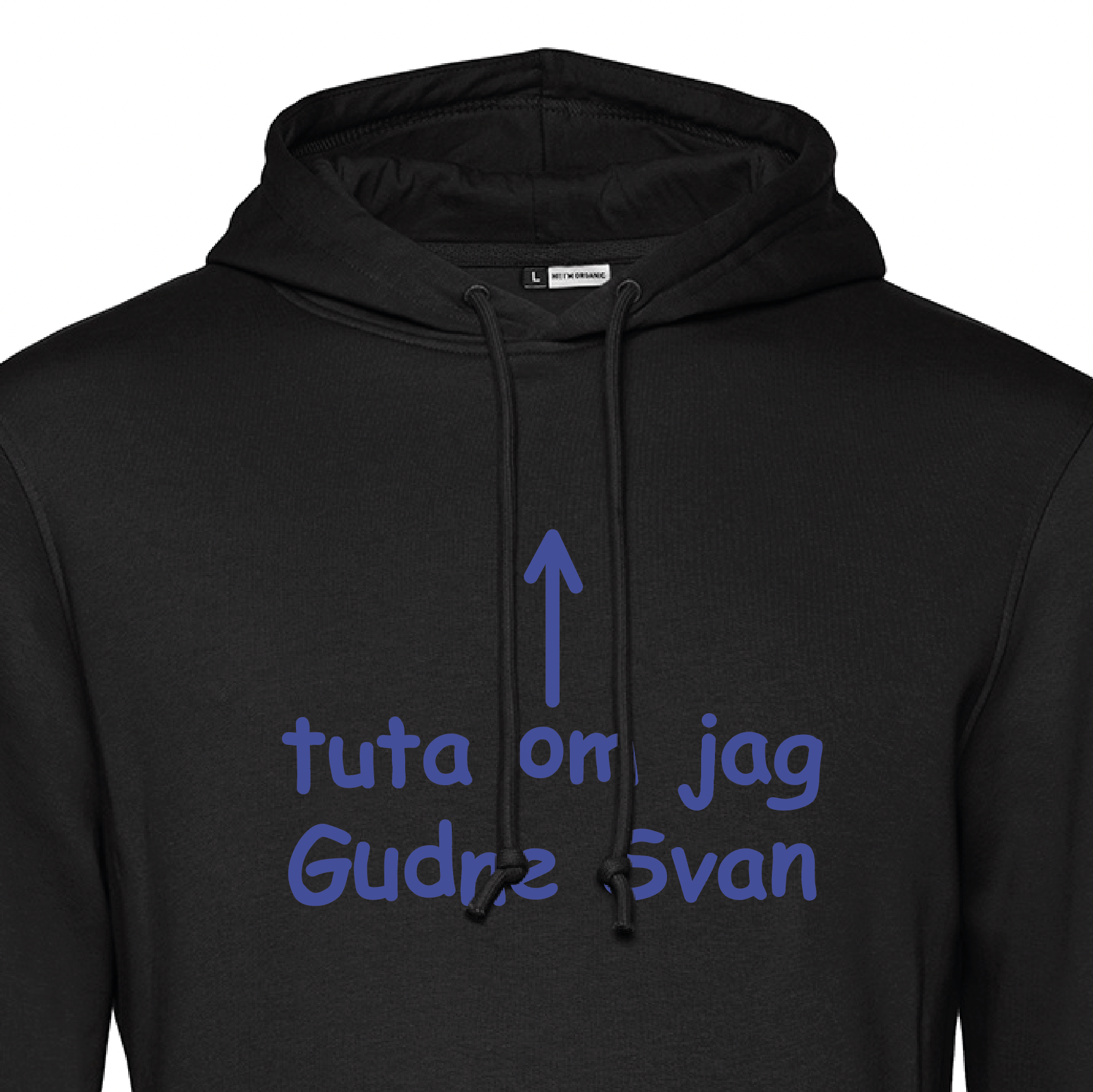 Gudne Svan Hoodie svart Eko - 2