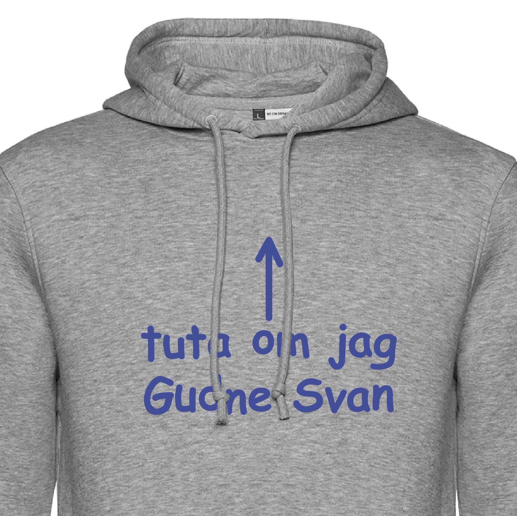 Gudne Svan Hoodie grå Eko - 2