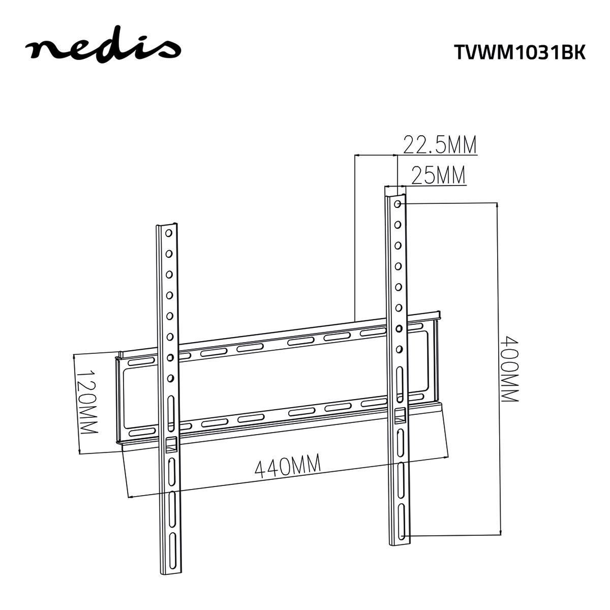 Wallmount TV 23-55 tum, Max 35 Kg - 4