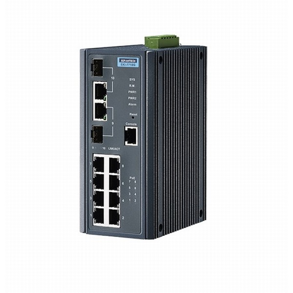 Ethernet switch 8xPoE, 2xSFP, DNV/GL 