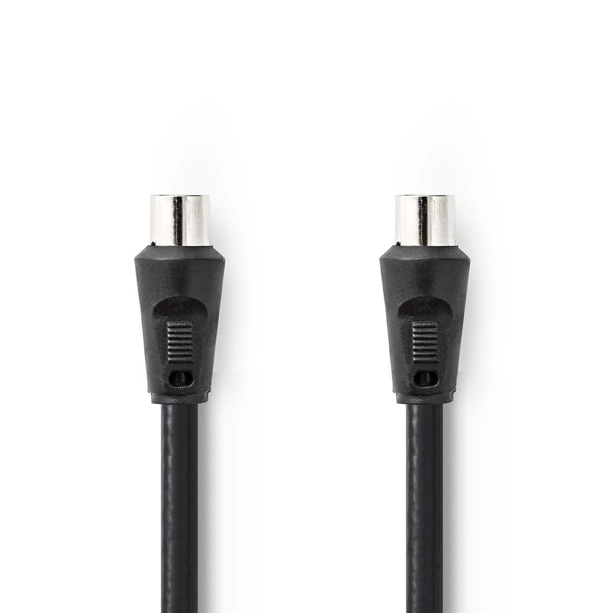 Antenna cable IEC Female/Male, 1,5m, straight, black