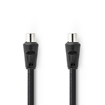 Antenna cable IEC Female/Male, 1,5m, straight, black