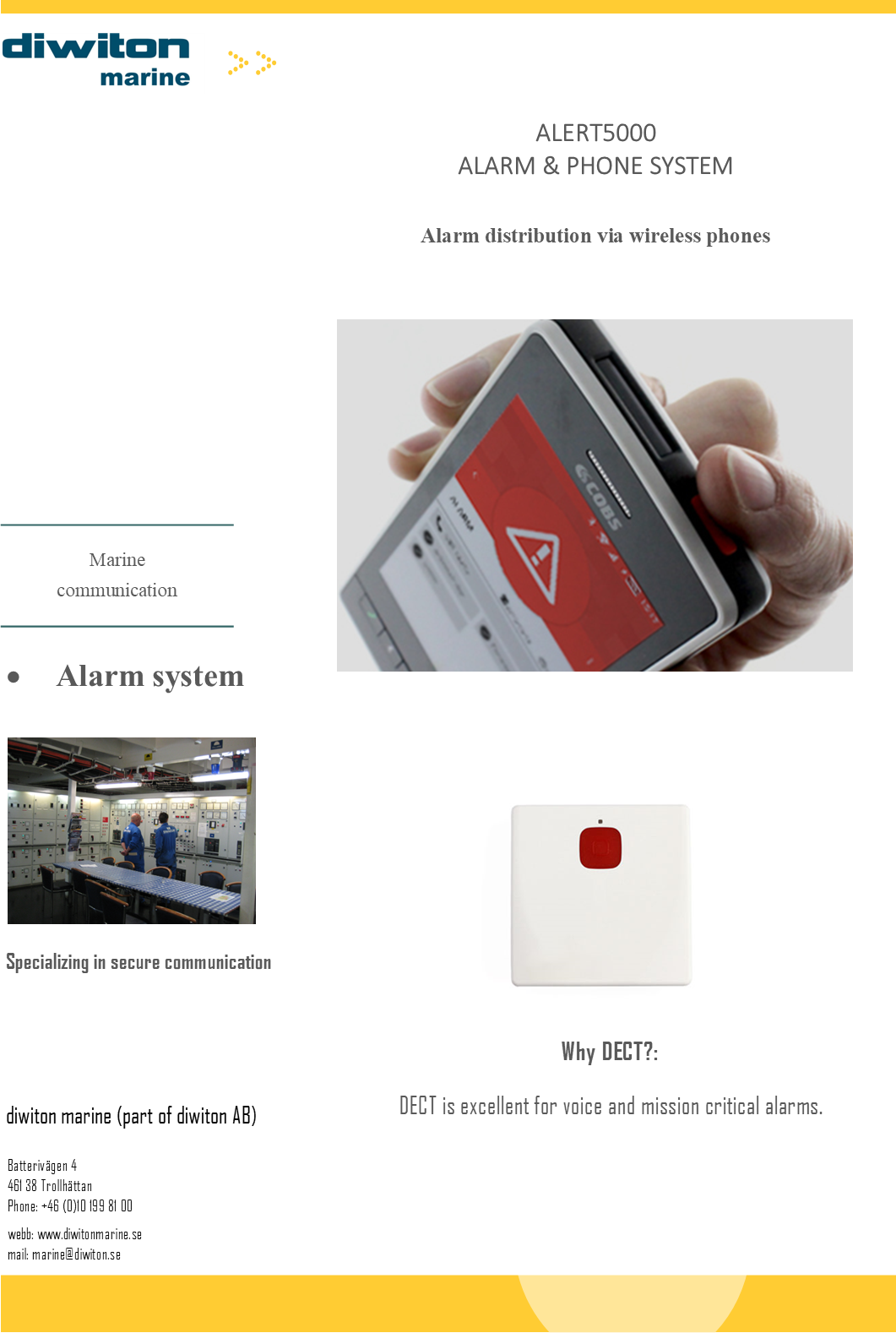 ALERT5000 Wireless dect alarm system