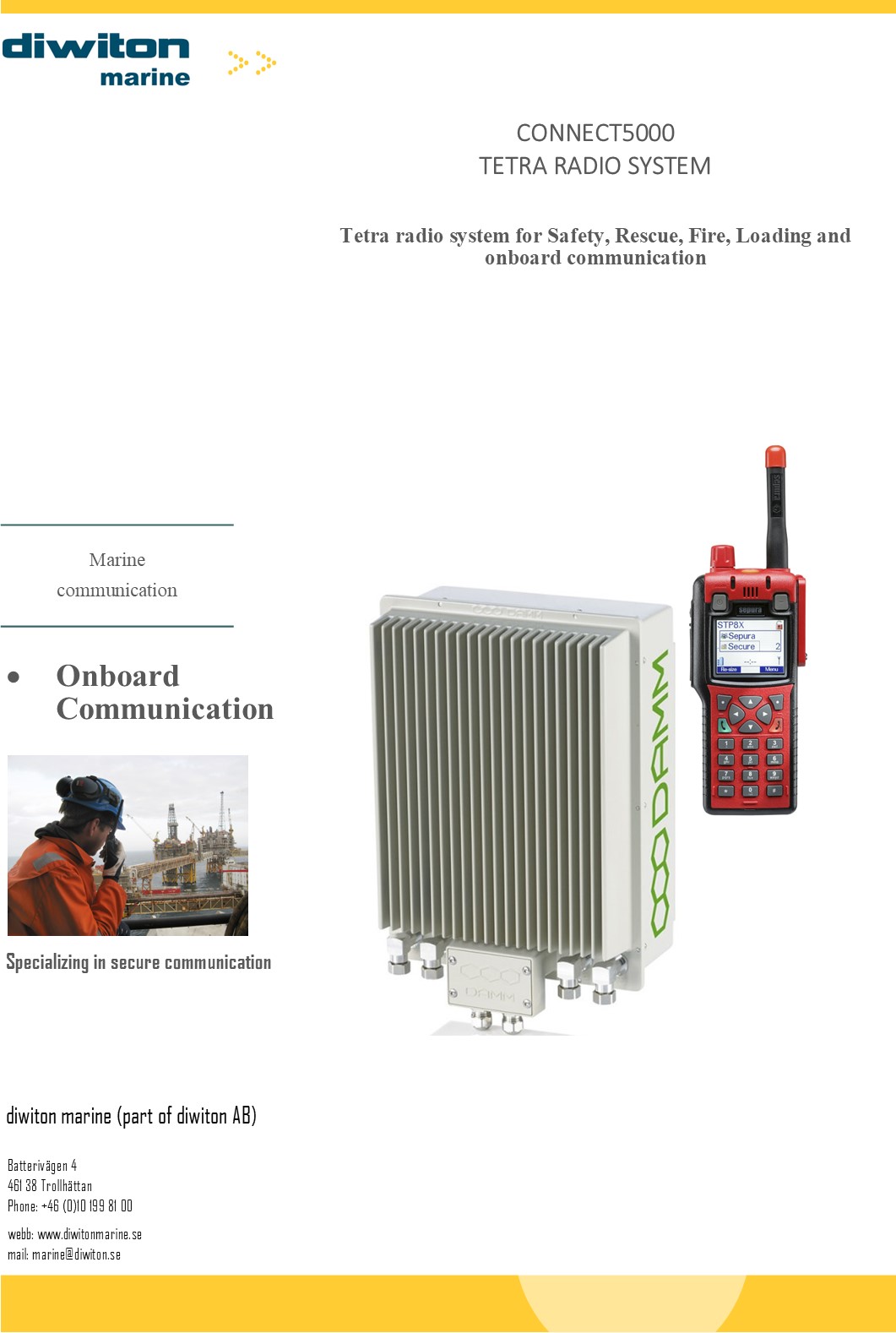 Connect 5000 Mission Critical Tetra onboard radio system