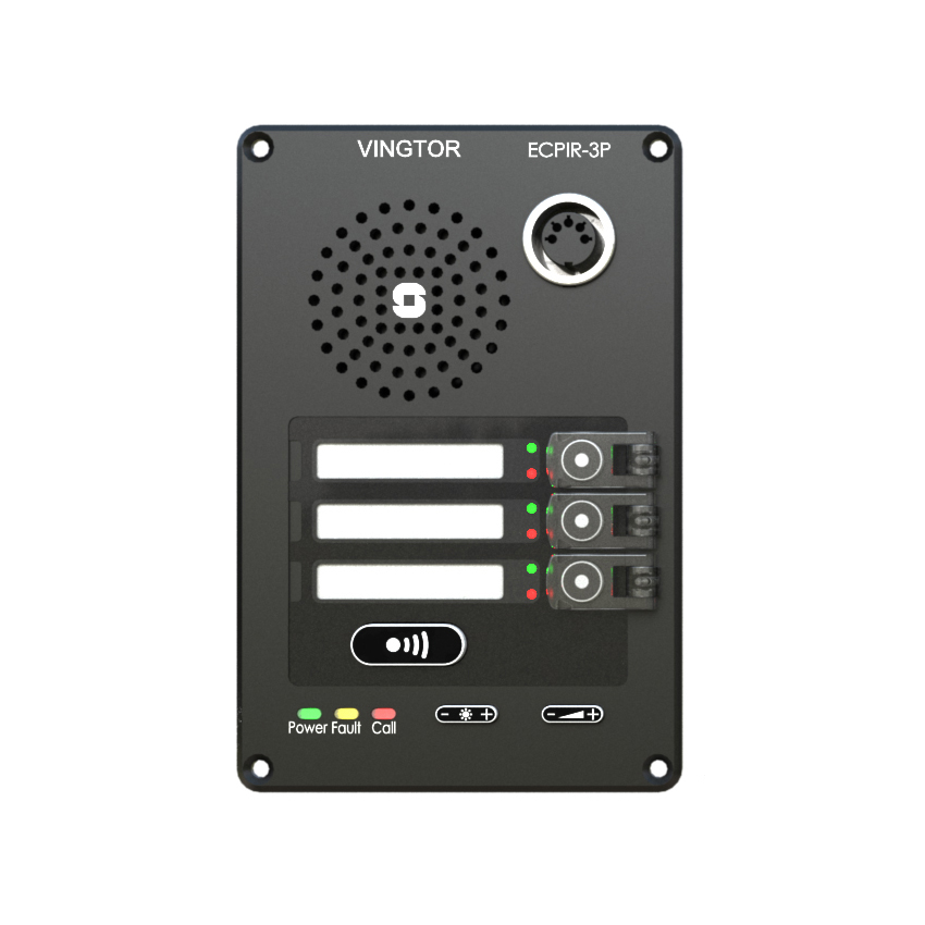 VINGTOR ECPIR-3P SIP/VOIP Access Panel / Turbine Intercom, 3 button
