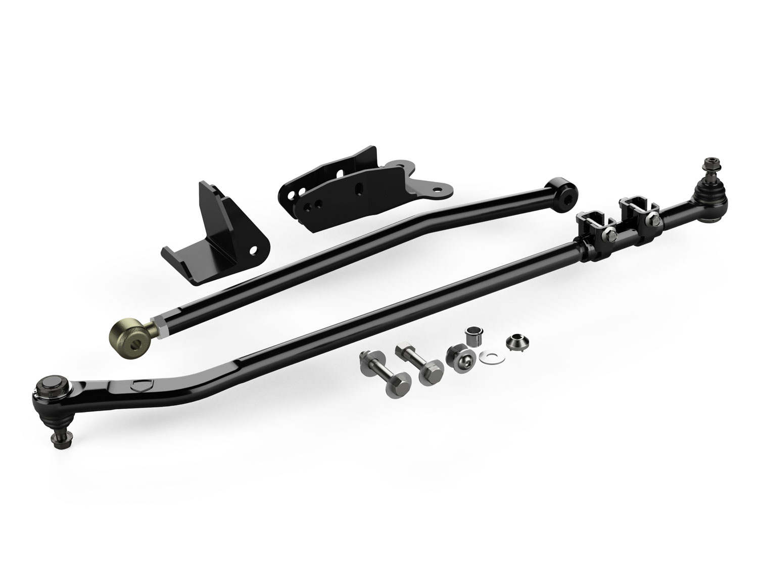 Teraflex HD Forged Drag Link Flip Kit with Front Track Bar Drop Bracket & Frame Brace 4-6" Lift - Jeep JK & JKU