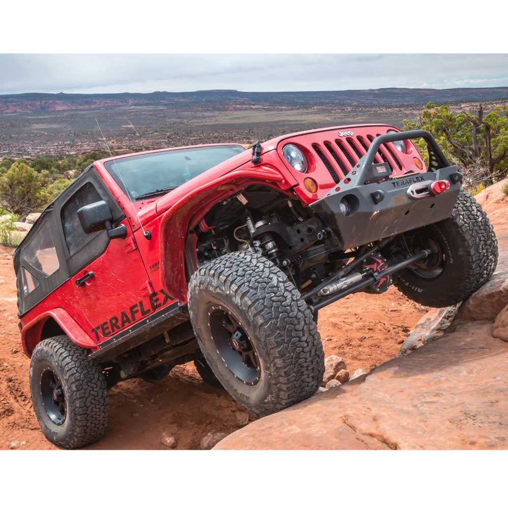 Teraflex HD Forged Drag Link Flip Kit with Front Track Bar Drop Bracket & Frame Brace 4-6" Lift - Jeep JK & JKU - 4
