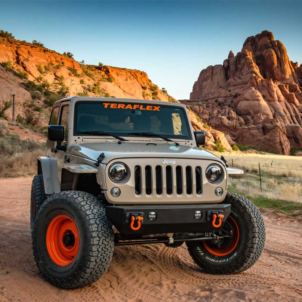 Teraflex HD Forged Drag Link Flip Kit with Front Track Bar Drop Bracket & Frame Brace 4-6" Lift - Jeep JK & JKU - 3
