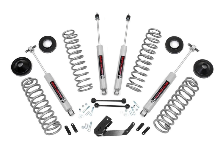 Rough Country 3.25" Lift Kit Incl. Shock Absorbers - Jeep JKU