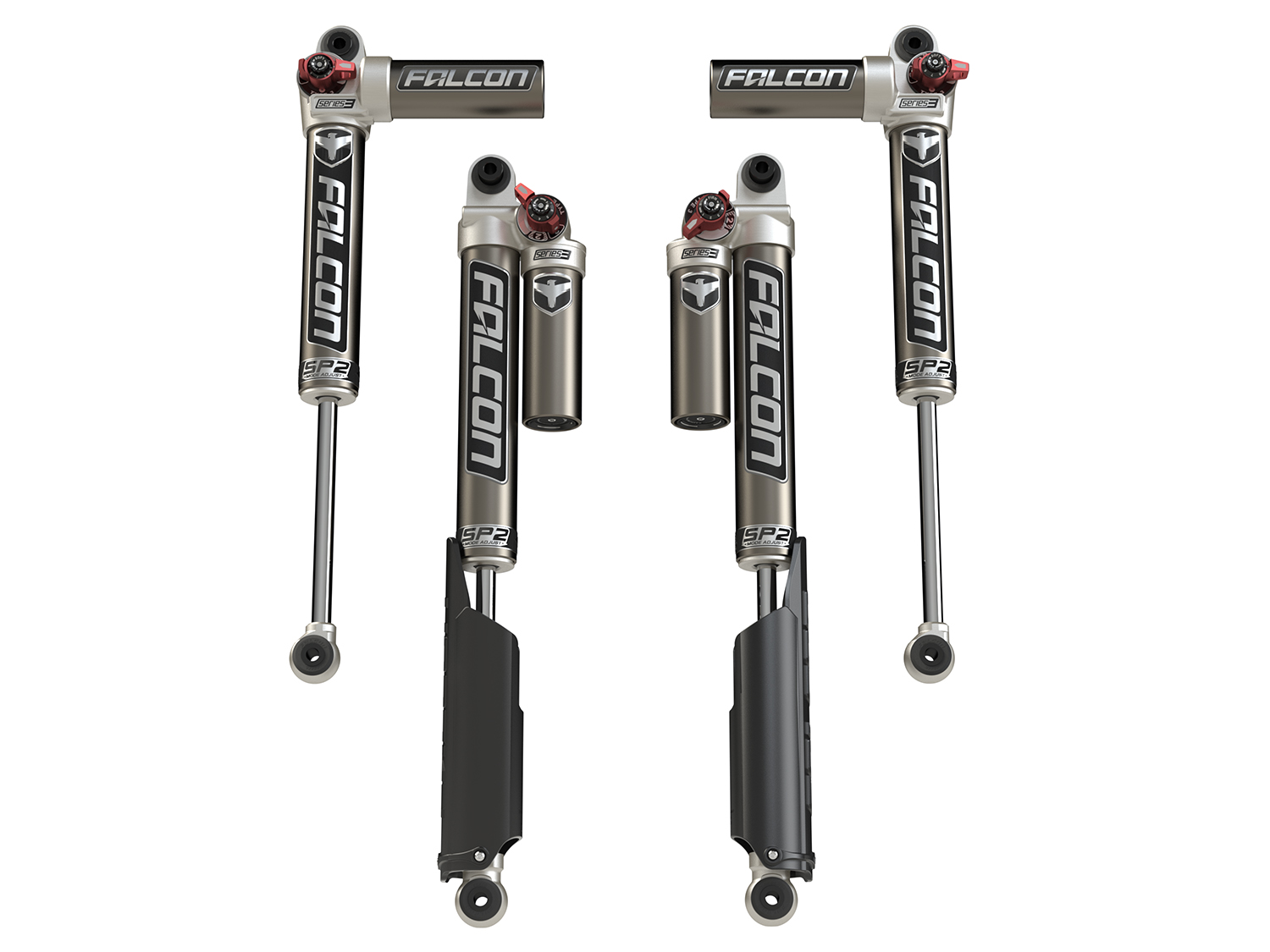 Falcon SP2 3.3 Fast Adjust Piggyback Shock Kit 0-1.5" Lift - Jeep JLU 4 Door