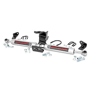 Rough Country N3 Premium Dual Steering Stabilizer 2.5-8" Lift - Jeep JL, JLU & JT
