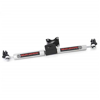 Rough Country N3 Premium Dual Steering Stabilizer 2-8" Lift - Jeep JK & JKU