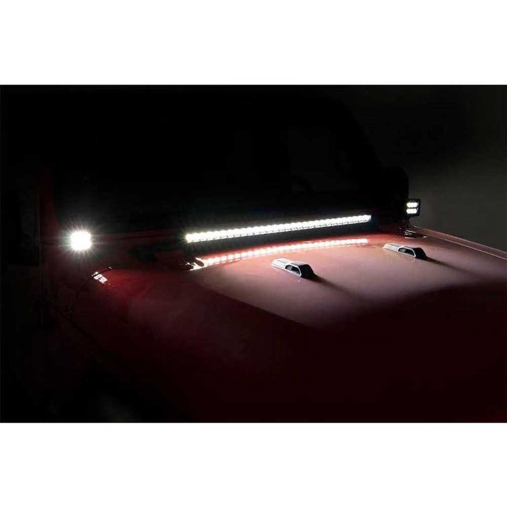 Rough Country Black Series 2" LED Cubes with Windshield Brackets - Jeep JL, JLU & JT - 4