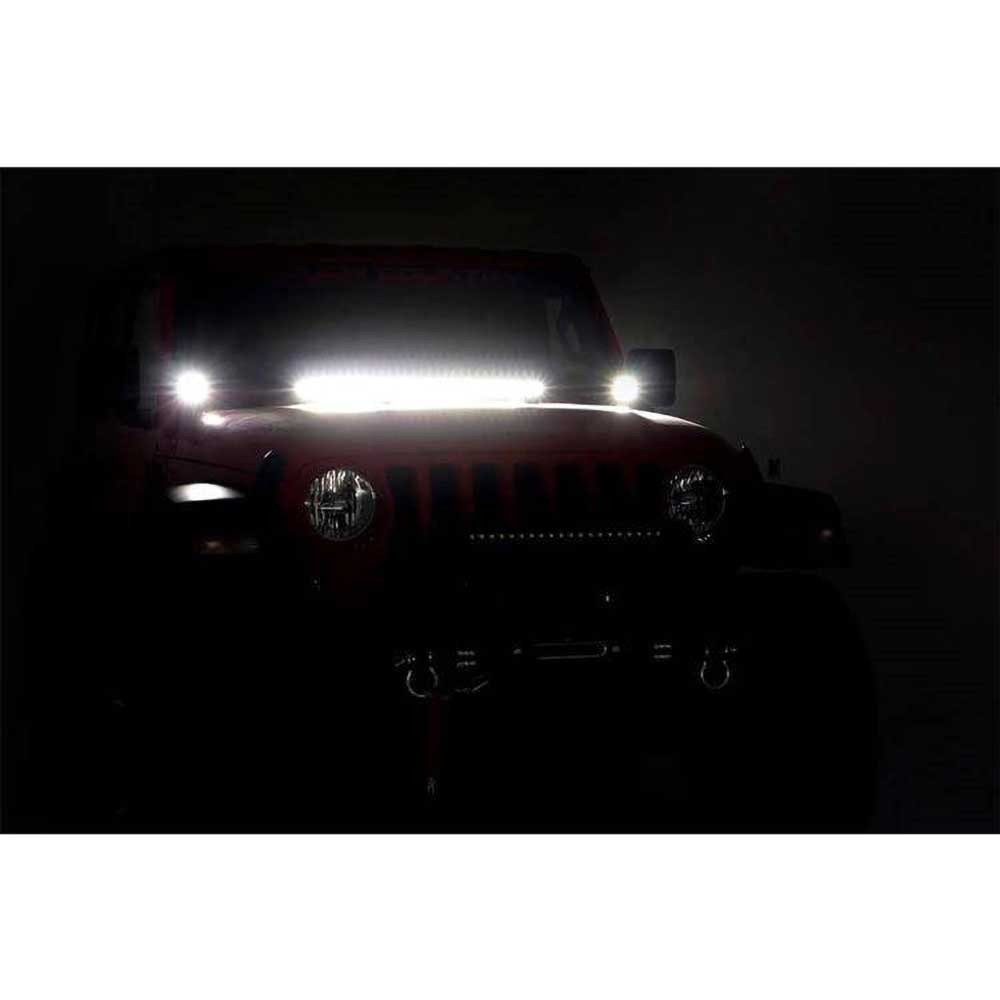 Rough Country Black Series 2" LED Cubes with Windshield Brackets - Jeep JL, JLU & JT - 3