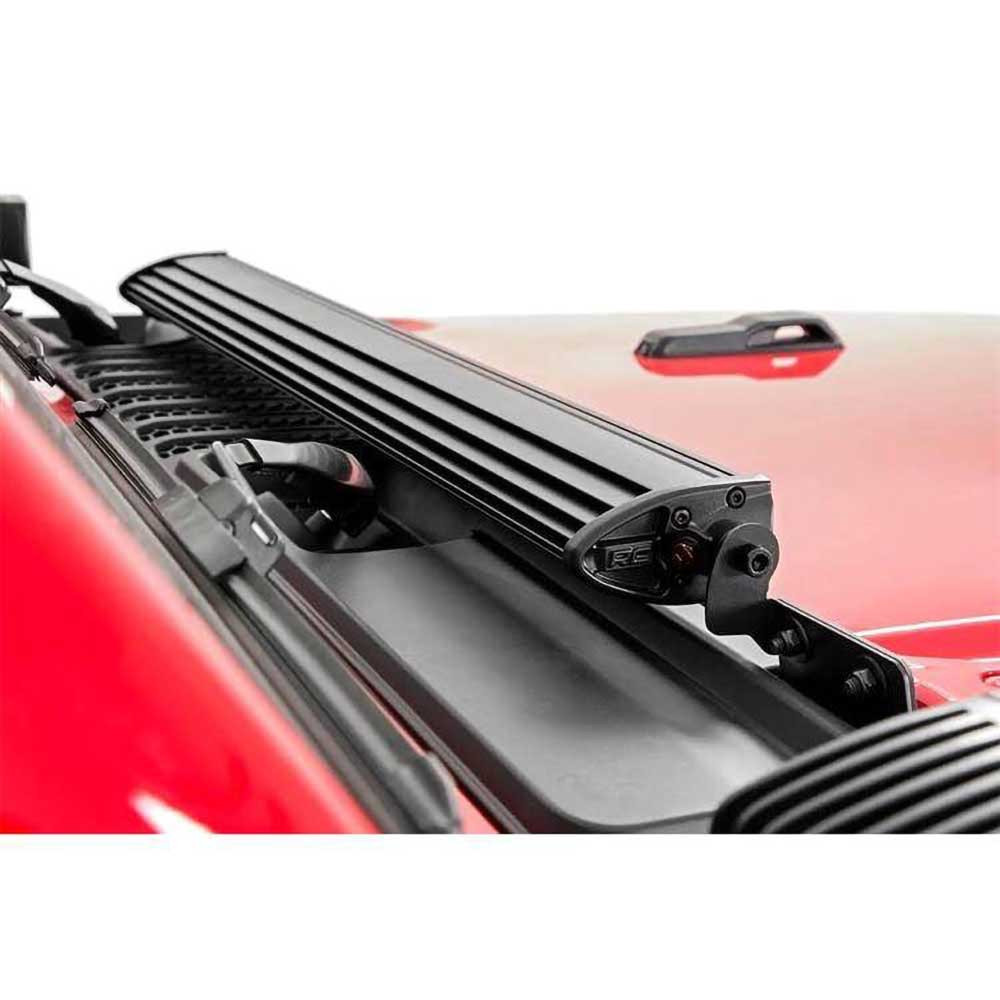Rough Country Black Series 30" LED Light Bar with Hood Brackets - Jeep JL, JLU & JT - 3