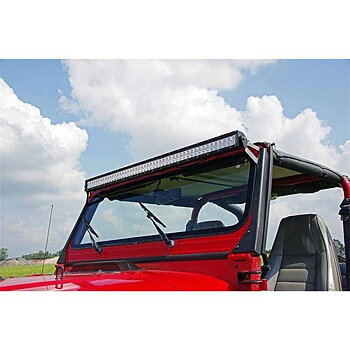 Rough Country Upper Windshield Light Bar Mounts 50" Straight - Jeep YJ