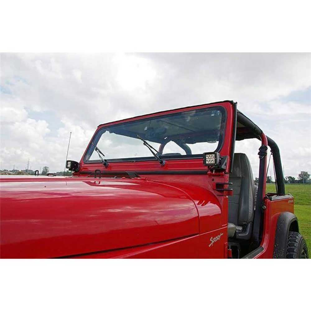 Rough Country Lower Windshield Light Mounts - Jeep YJ - 3