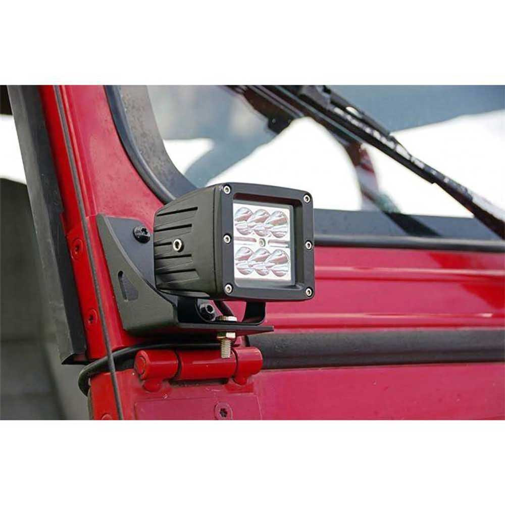 Rough Country Lower Windshield Light Mounts - Jeep YJ - 2
