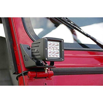 Rough Country Lower Windshield Light Mounts - Jeep YJ
