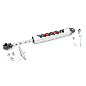 Rough Country V2 Steering Stabilizer - Jeep YJ, TJ, LJ, XJ, ZJ & WJ