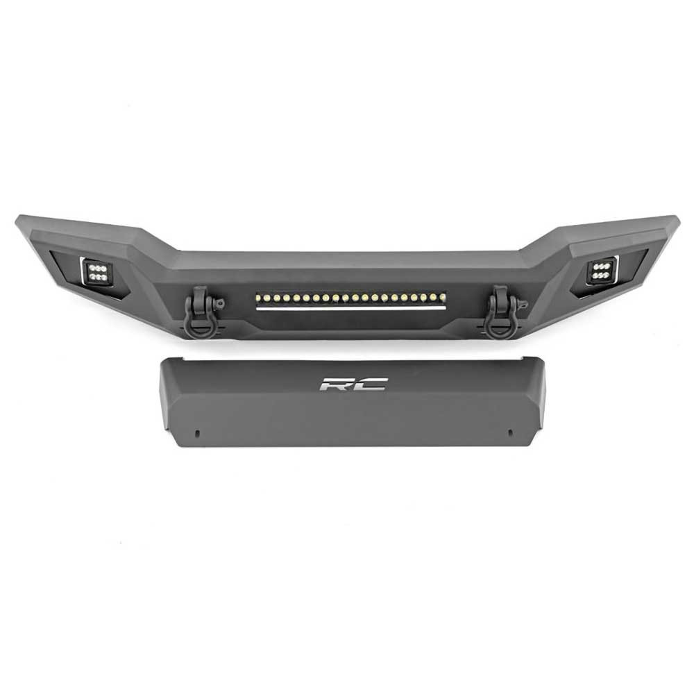 Rough Country Full Width Tubular Front Bumper with LED Lights - Jeep JK, JL & JT