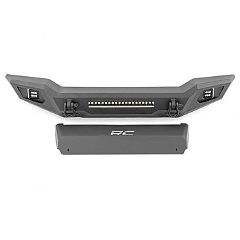 Rough Country Full Width Tubular Front Bumper with LED Lights - Jeep JK, JL & JT