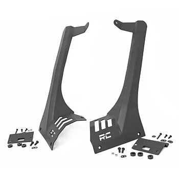 Rough Country Upper Windshield Light Bar Mounts 50" Straight - Jeep JL, JLU & JT