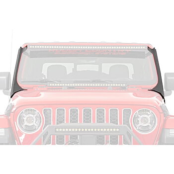 Rough Country Upper Windshield Light Bar Mounts 50" Straight - Jeep JL, JLU & JT