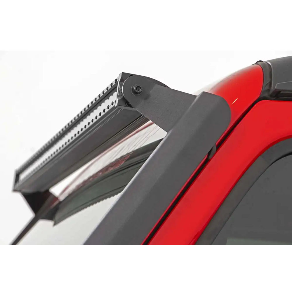 Rough Country Black Series 50" LED Light Bar White DRL with Windshield Mount - Jeep JL, JLU & JT - 5