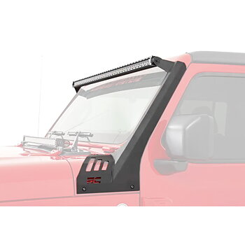 Rough Country Black Series 50" LED Light Bar White DRL with Windshield Mount - Jeep JL, JLU & JT