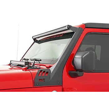 Rough Country Black Series 50" LED Light Bar White DRL with Windshield Mount - Jeep JL, JLU & JT