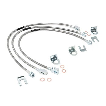 Rough Country Extended Braided Brake Lines 4-6" Lift - Jeep YJ, TJ & LJ