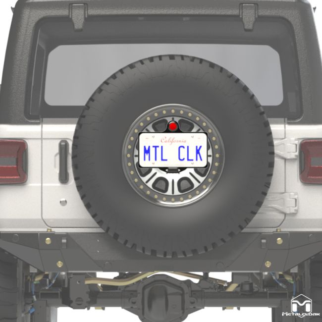 Metalcloak Spare Tire License Plate Relocation Bracket - Jeep JL & JLU - 2