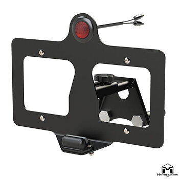 Metalcloak Spare Tire License Plate Relocation Bracket - Jeep JL & JLU