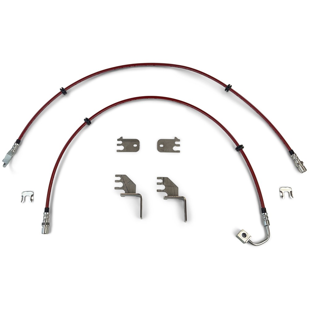 Clayton Off Road HD Front Brake Lines 36" 0-5" Lift Dual-Piston Caliper - Jeep JL, JLU & JT