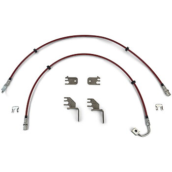 Clayton Off Road HD Front Brake Lines 36" 0-5" Lift Dual-Piston Caliper - Jeep JL, JLU & JT